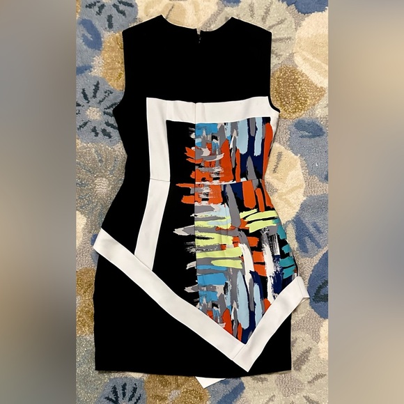 BCBGMaxAzria Sleeveless Alessandra Asymmetrical Handkerchief Peplum Mini Dress - Picture 3 of 10